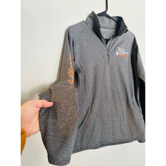 SPORT TEK Gray Dri-Fit 1/4 Zip Up Long Sleeve Pullover Evan Williams Jacket M - Picture 3 of 12